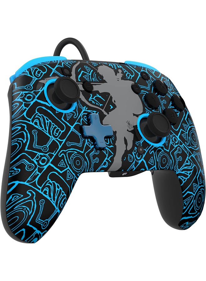 بي دي بي Rematch GLOW Nintendo Switch Sheikah Shoot Wired Controller  - Image 2