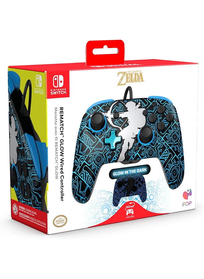 بي دي بي - Rematch GLOW Nintendo Switch Sheikah Shoot Wired Controller - Image 1