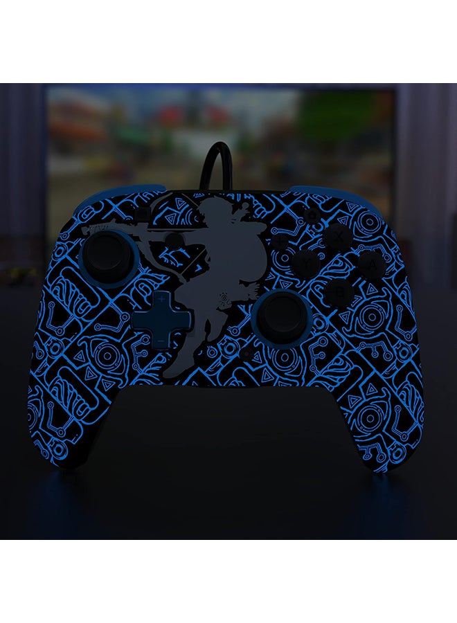 بي دي بي - Rematch GLOW Nintendo Switch Sheikah Shoot Wired Controller - Image 1