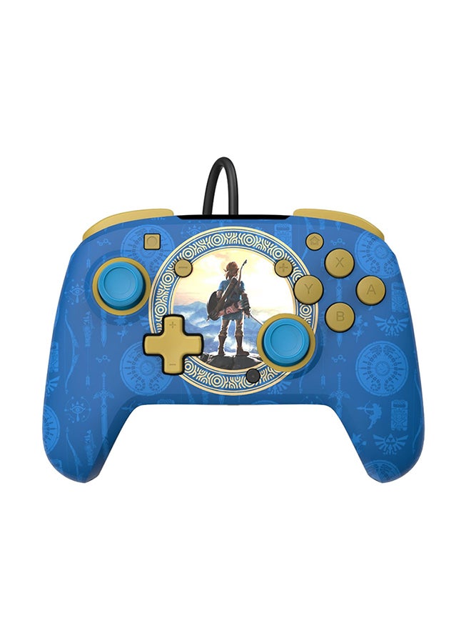 pdp - Rematch Nintendo Switch Hyrule Blue Wired Controller - Image 1