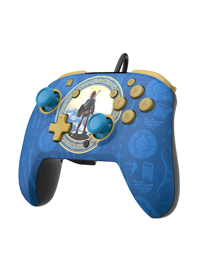 pdp - Rematch Nintendo Switch Hyrule Blue Wired Controller - Image 1