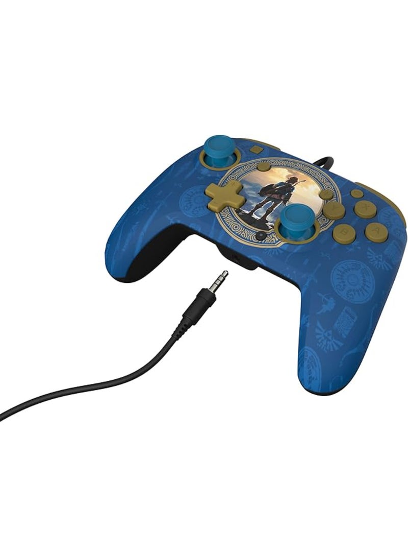 pdp - Rematch Nintendo Switch Hyrule Blue Wired Controller - Image 1