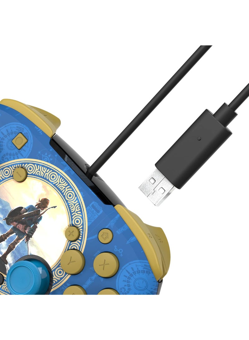 pdp - Rematch Nintendo Switch Hyrule Blue Wired Controller - Image 1