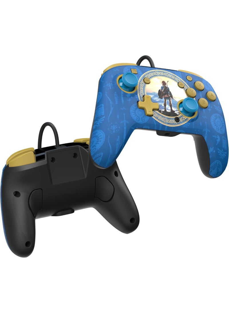 pdp - Rematch Nintendo Switch Hyrule Blue Wired Controller - Image 1