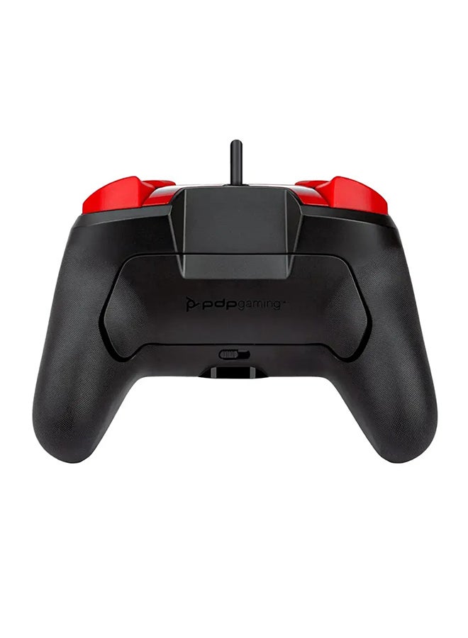 pdp - PDP Gaming Faceoff Deluxe+ Wired Switch Pro Controller - Officially Licensed by Nintendo - Customizable gamepad buttons, sticks, triggers, and paddles - Ergonomic Controllers - Red/Blue Mario Design - Image 1