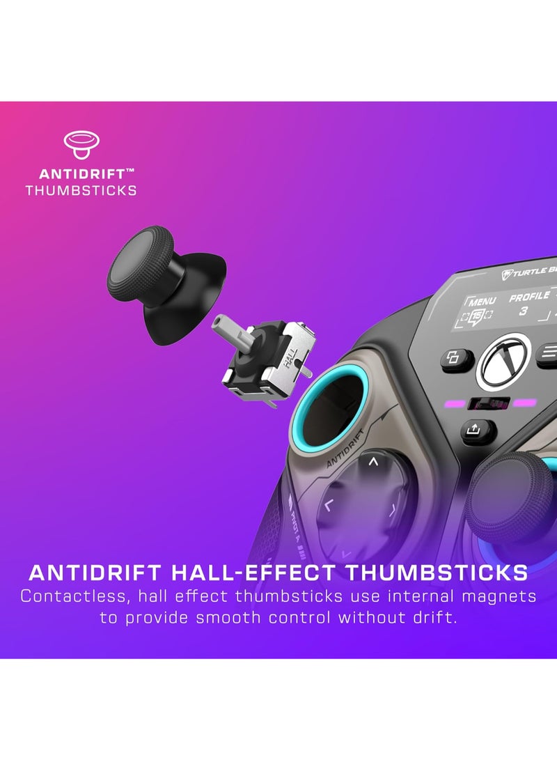ترتل بيتش - Stealth Pivot Wireless Smart Game Controller - Windows PC, Xbox Series X|S, Xbox One, Android – Rotating Modules, Display Dashboard, Hall-Effect Sticks, Remappable Buttons, Bluetooth - Image 1