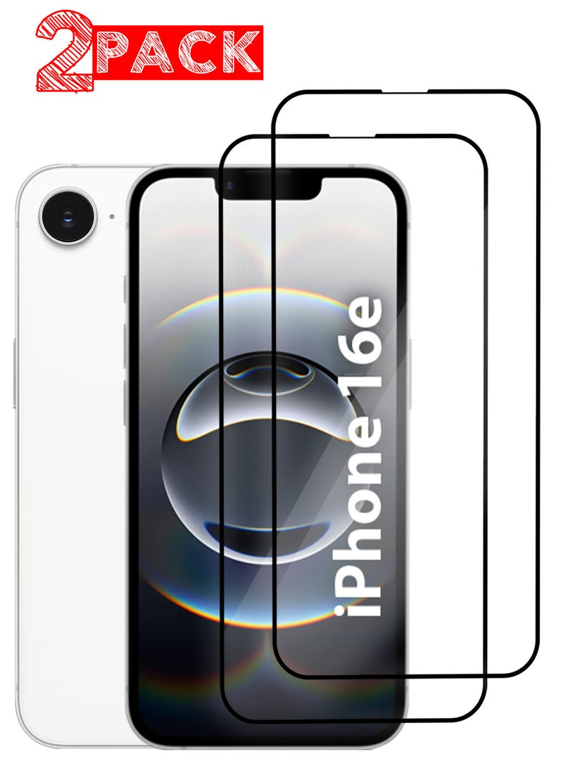 مارجون iPhone 16e Screen Protector Tempered Glass 2 Pack, Protective Film Easy Installation Bubble Free Clear-2 - Image 1