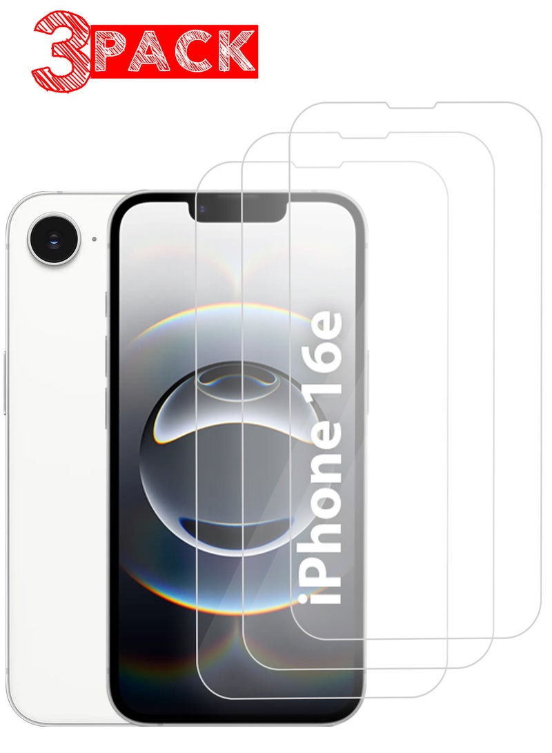 مارجون iPhone 16e Screen Protector Clear 3 Pack Tempered Glass Film, Case Friendly, 9H Hardness Clear-3 - Image 1
