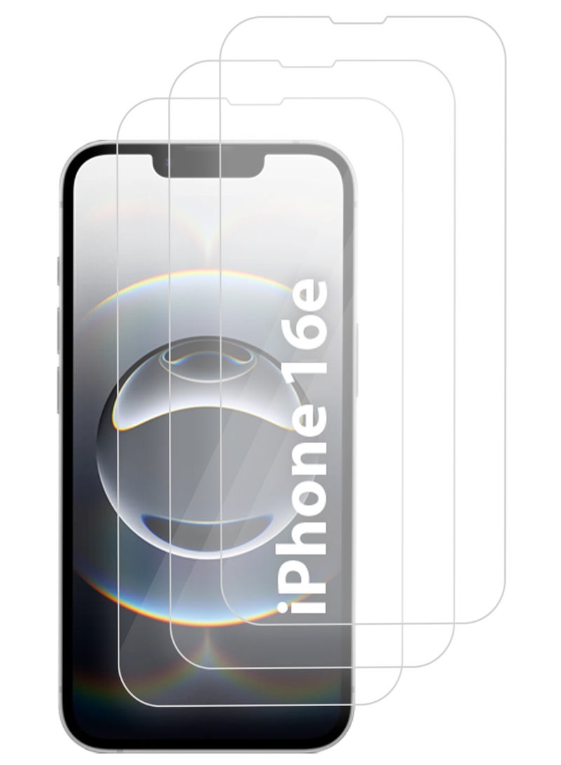 مارجون iPhone 16e Screen Protector Clear 3 Pack Tempered Glass Film, Case Friendly, 9H Hardness Clear-3 - Image 2