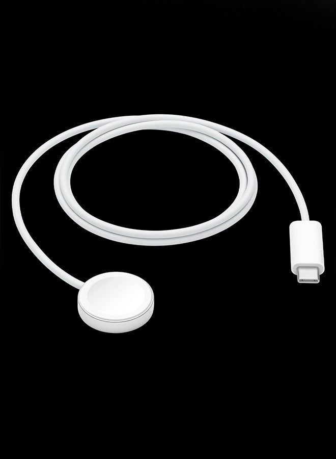 MARGOUN Magnetic Charging Cable for Apple Watch 1m with Adapter, USB-C Fast Wireless Charger, Compatible with iWatch Series 1-10, Ultra 2, SE White-3  - Image 2