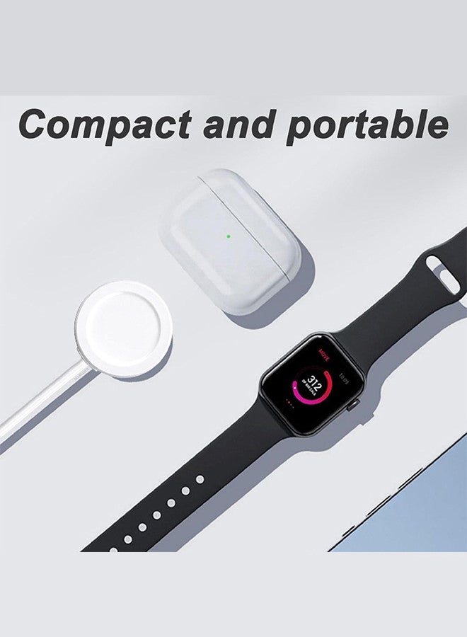 MARGOUN Magnetic Charging Cable for Apple Watch 1m with Adapter, USB-C Fast Wireless Charger, Compatible with iWatch Series 1-10, Ultra 2, SE White-3  - Image 5