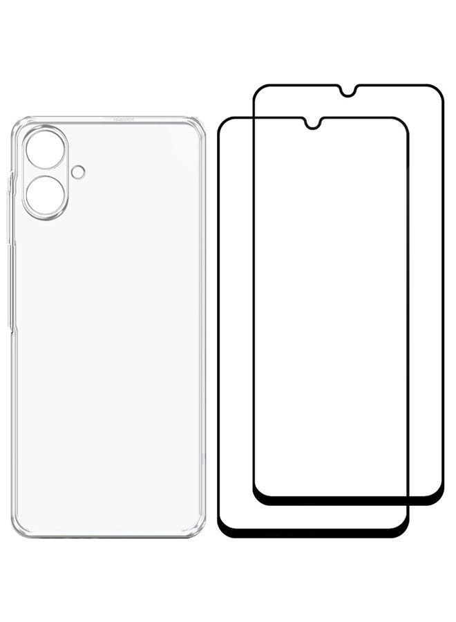 MARGOUN Samsung Galaxy A06 5G Case 6.7Inch Cover 3 Pack, 1 TPU Clear Case  2 Screen Protectors Tempered Glass Clear-3 - Image 2