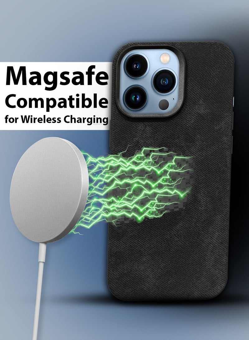 MARGOUN 2Packs iPhone 13 Pro Max Alcantara Case Cover Premium Quality Luxurious Soft Touch Protection with Metal Camera Frame with a 3D Screen Protector - Black Black-2  - Image 5