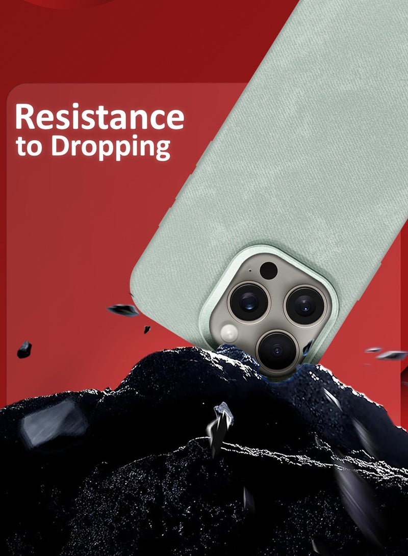 MARGOUN 2Packs iPhone 15 Pro Max Alcantara Case Cover Premium Quality Luxurious Soft Touch Protection with Metal Camera Frame with a 3D Screen Protector - Natural Titanium Natural Titanium-2 - Image 3