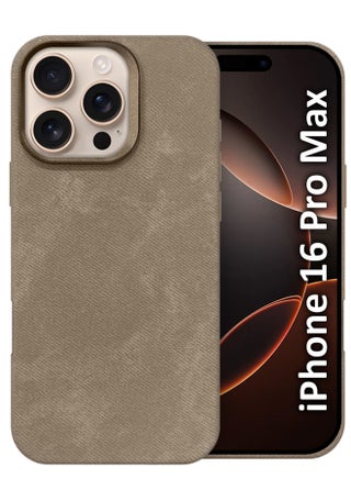 iPhone 16 Pro Max Alcantara Case Cover Premium Quality Luxurious Soft Touch Protection with Metal Camera Frame - Desert Titanium Desert Titanium-1 - pnsku/N70159844V/45/_/1741330387/bc5add3f-c460-4a67-9952-67e5201220aa