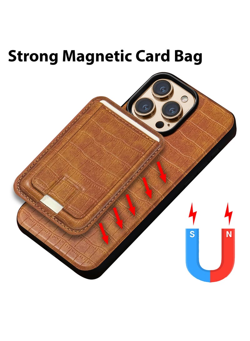 MARGOUN iPhone 16 Pro Max Case 3 Pack, Soft Flexible PU Leather, Durable Anti-Scratch Case with Detachable Classic Card Wallet Holder,1 case 2 Screen Protectors walnut-3  - Image 4