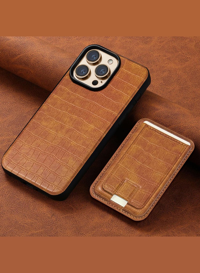 MARGOUN iPhone 16 Pro Max Case 3 Pack, Soft Flexible PU Leather, Durable Anti-Scratch Case with Detachable Classic Card Wallet Holder,1 case 2 Screen Protectors walnut-3  - Image 3