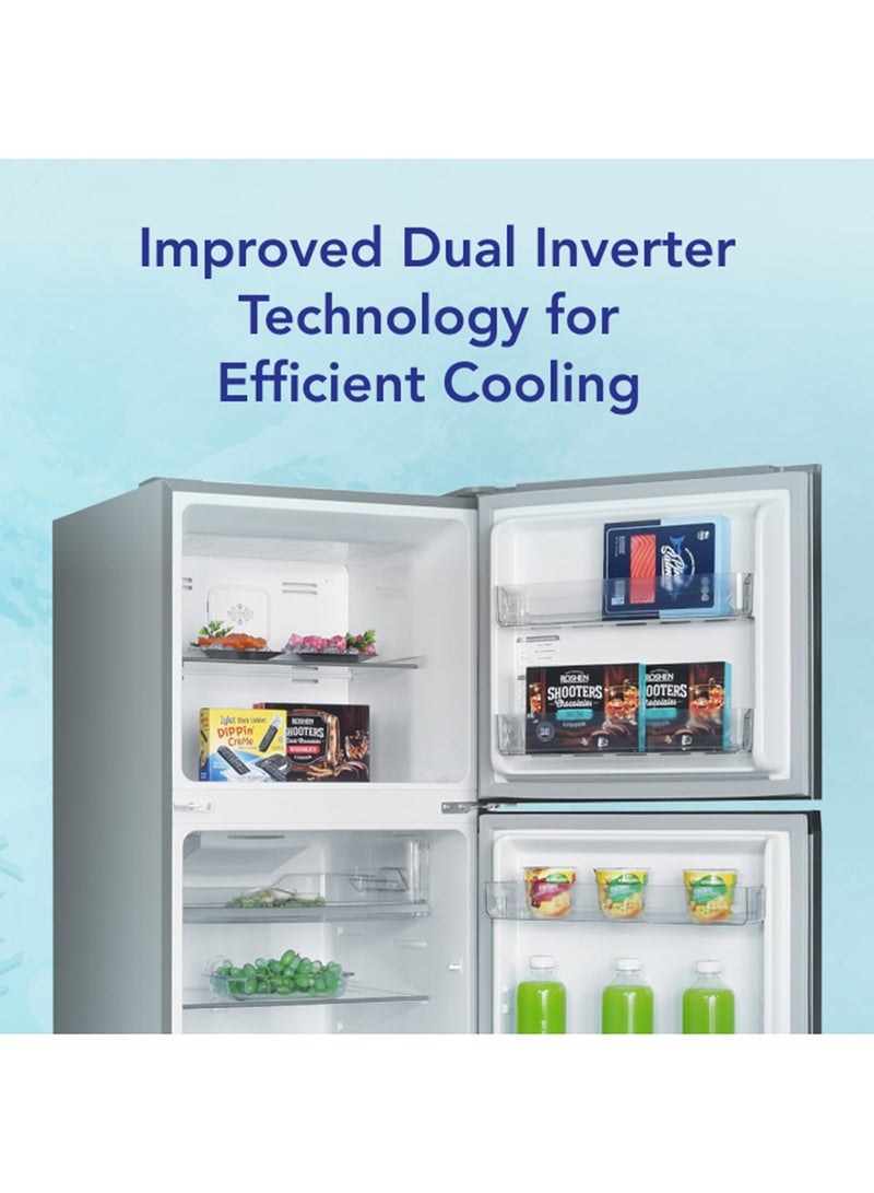 سوبر جنرال - 410L Gross &333L Net Capacity Top Mount Double Door Refrigerator with Dual Inverter Compressor, Total No Frost and LED Lighting- SGR415I Inox - Image 1