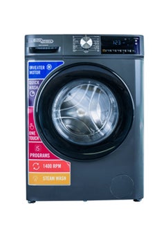 SUPER GENERAL 10 Kg Front Load Washing Machine, 1400 RPM with Inverter Motor, Electronic Control 15 Programs with Quick and One Touch Wash, Built in Heater , LED Display SGW10450HDS Black  - Image 1