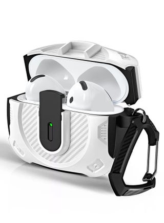 Case Hard Shell for Airpods 4 Protective Armor LED Visible Wireless Charging Case Cover with Lock - White White - pnsku/N70159891V/45/_/1741333806/c828a65d-147c-470f-9be2-aa3d4fb76c4a