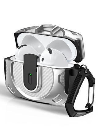 Case Hard Shell for Airpods 4 Protective Armor LED Visible Wireless Charging Case Cover with Lock - Silver Silver - pnsku/N70159895V/45/_/1741333830/1e6948da-bb29-4036-9ec3-6c6fb7aca83e
