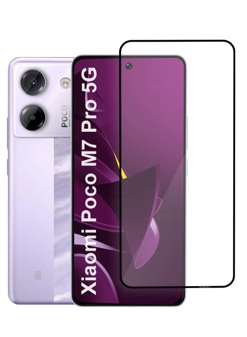 Xiaomi Poco M7 Pro 5G 3D Full Coverage Screen Protector Ultra HD Scratch Resistant Bubble-Free Side black-1