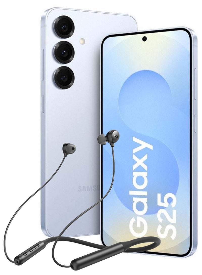 MARGOUN U2i Wireless Neckband Headphones for Galaxy S25, USB-C Fast Charging Foldable Lightweight Waterproof Headphones Soundcore Life  - Black Black-s25 - Image 1