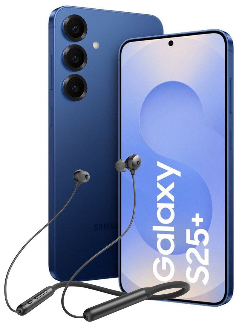 MARGOUN U2i Wireless Neckband Headphones for Galaxy S25 Plus, USB-C Fast Charging Foldable Lightweight Waterproof Headphones Soundcore Life  - Black Black-s25p - Image 1