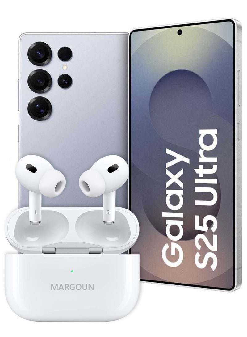 MARGOUN Wireless Earbuds Pro 2 for Samsung Galaxy S25 Ultra with Charging Case, Bluetooth Sport In-Ear Headphones Hi-Fi Stereo Sound Noise Reduction - White White-AP3 - Image 1