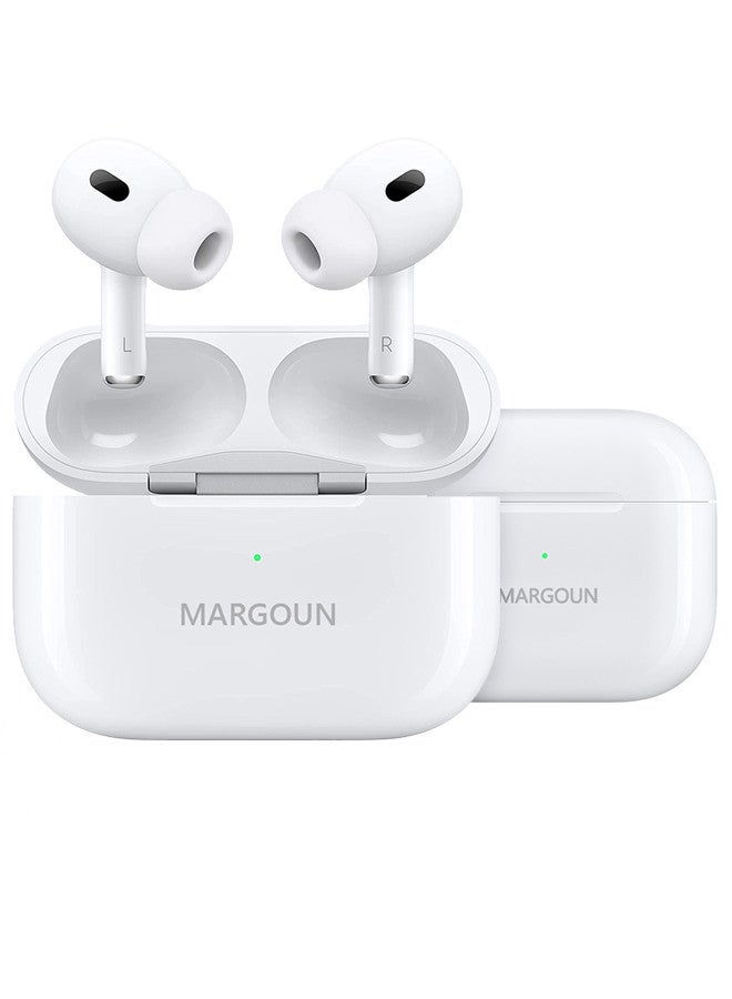MARGOUN Wireless Earbuds Pro 2 for Samsung Galaxy S25 Ultra with Charging Case, Bluetooth Sport In-Ear Headphones Hi-Fi Stereo Sound Noise Reduction - White White-AP3 - Image 4