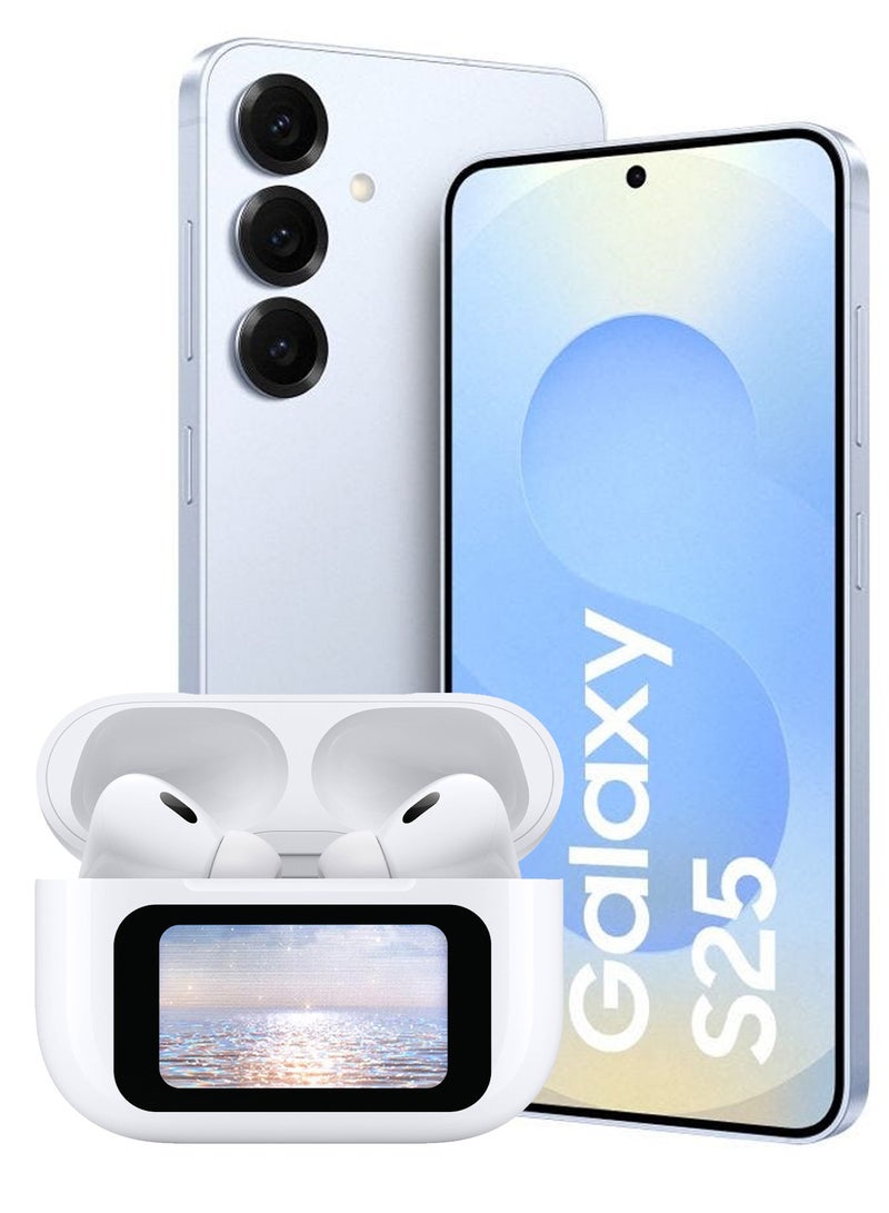 MARGOUN Wireless Earbuds Pods Pro 2 for Galaxy S25 With Digital LED Display Touch Screen Noise Cancelling High Sound Quality Bluetooth Headphones - White White-d1 - Image 1