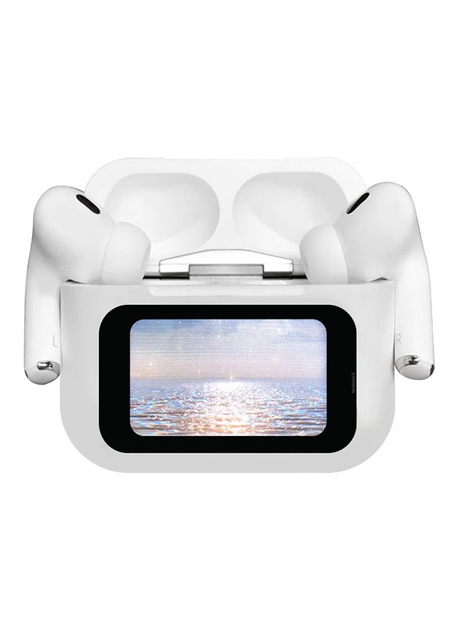 MARGOUN Wireless Earbuds Pods Pro 2 for Galaxy S25 With Digital LED Display Touch Screen Noise Cancelling High Sound Quality Bluetooth Headphones - White White-d1 - Image 2