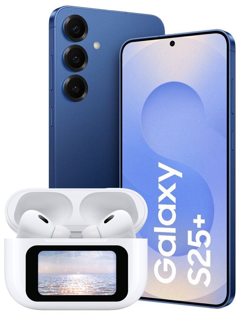 MARGOUN Wireless Earbuds Pods Pro 2 for Galaxy S25 Plus With Digital LED Display Touch Screen Noise Cancelling High Sound Quality Bluetooth Headphones - White White-d2 - Image 1