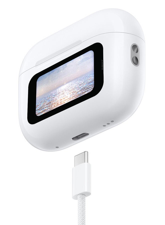 MARGOUN Wireless Earbuds Pods Pro 2 for Galaxy S25 Ultra With Digital LED Display Touch Screen Noise Cancelling High Sound Quality Bluetooth Headphones - White White-d3 - Image 5