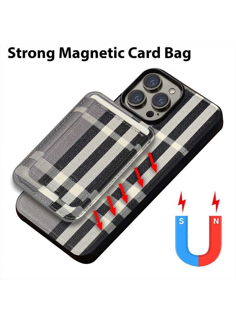 MARGOUN iPhone 15 Pro Max Case 3 Pack, Soft Flexible PU Leather, Durable Anti-Scratch Case with Detachable Classic Card Wallet Holder,1 case 2 Screen Protectors Greyblack-3  - Image 4