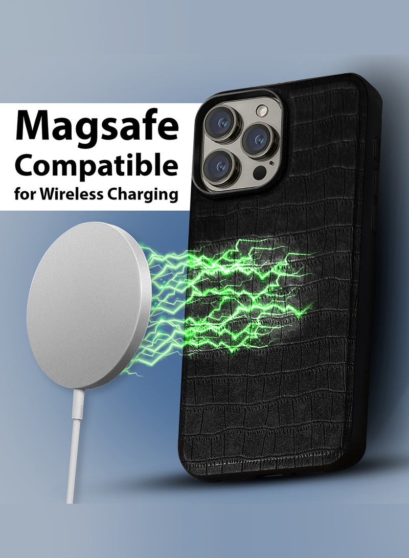 iPhone 15 Pro Max Case, Soft Flexible PU Leather, Durable Anti-Scratch Case with Detachable Classic Card Wallet Holder Black-1