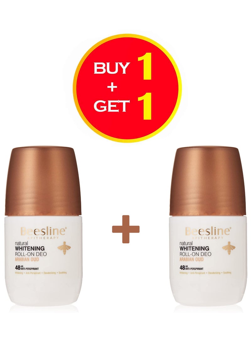 Beesline Whitening Roll-On Deodorant Arabian Oud White 50ml - Image 1
