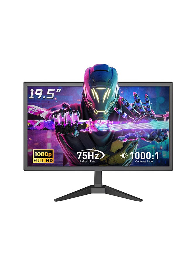 إنجو 19.5 Inch TFT FHD (1080P), 75Hz Refresh Rate, 14ms Response Time, x1 HDMI , 1x VGA, 250 nits Black - Image 1