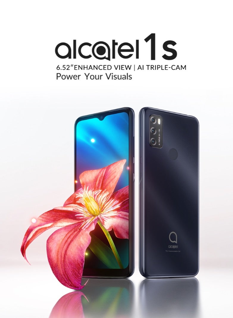 ألكاتل 1S ثنائي الشريحة 4G LTE 32GB ذاكرة داخلية 3GB ذاكرة عشوائية أندرويد 11 4000mAh - أسود أنيق - Image 4