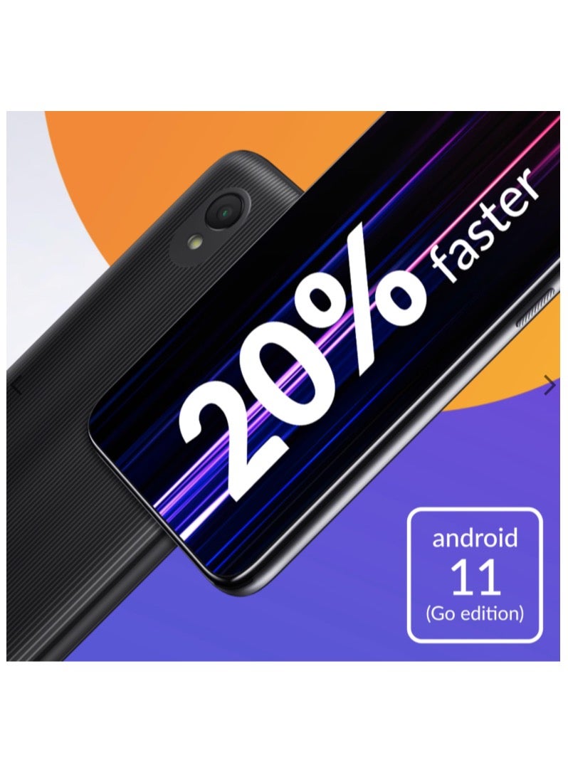 1 Dual Sim 32GB ROM 1GB RAM Android 11 FM Radio 4G LTE Volcano Black