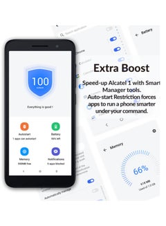 Alcatel 1 Dual Sim 32GB ROM 1GB RAM Android 11 FM Radio 4G LTE Volcano Black  - Image 4