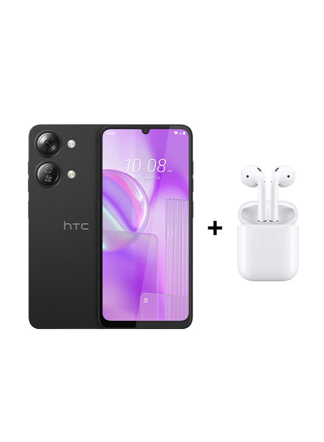 إتش تي سي Wildfire E4 Plus 4G Dual SIM Black 8*(4+4) GB RAM 128GB + Nextbot TWS Wireless Earbuds - Middle East Version  - Image 1