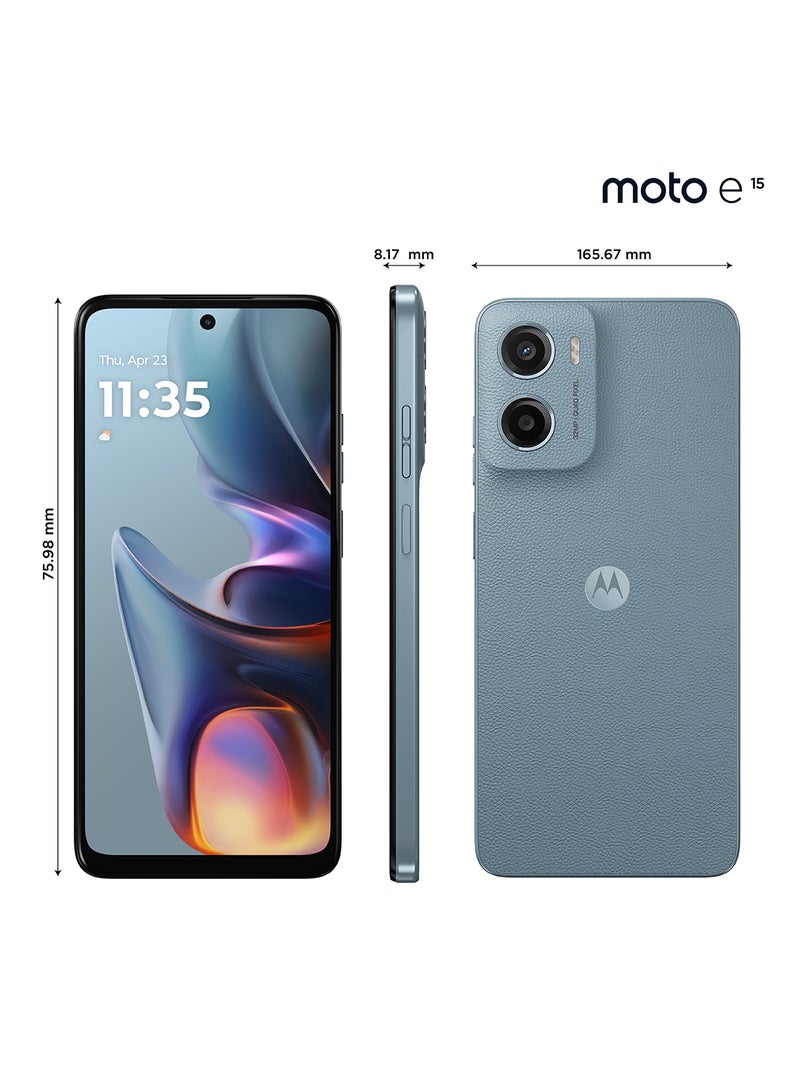 موتورولا - E15 4G Dual SIM Misty Blue 2GB RAM 64GB - Middle East Version - Image 1