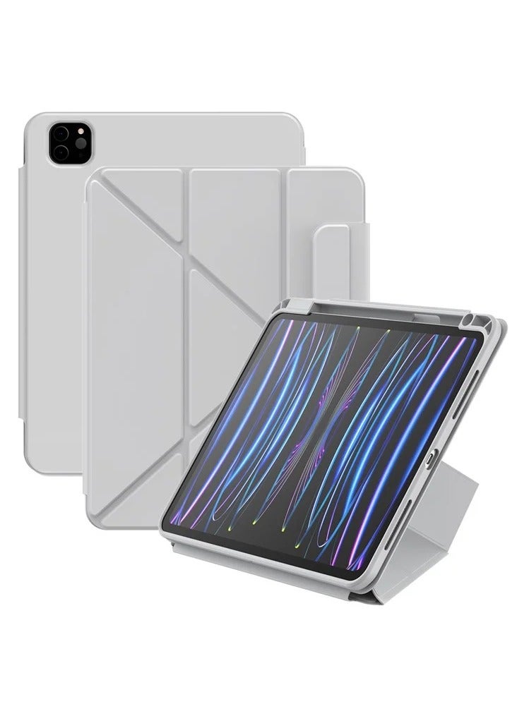 بيسوس Baseus Minimalist Series Magnetic Case for Pad Pro 11-inch (2018/2020/2021/2022) /Pad Air 4/Air 5/Air6 10.9-inch, Light Gray Light Gray - Image 5