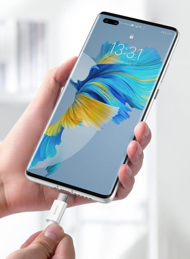 Baseus Superior Series Fast Charging Data Cable USB to Type-C 66W 1m - White - Image 5