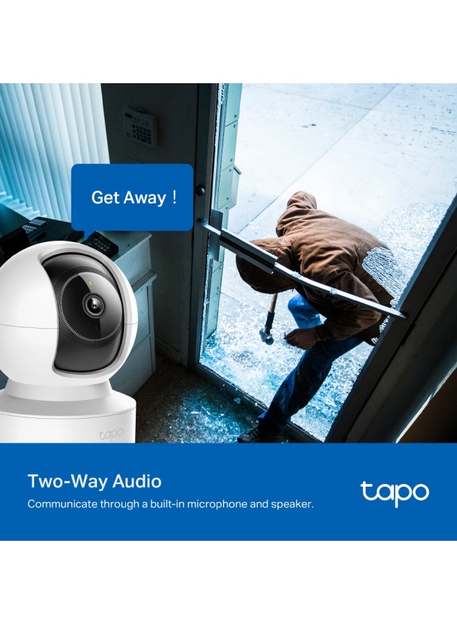 2K 4MP 360º Pan/Tilt AI Home Security Wi-Fi Camera, Person Detection, Two-Way Audio , Ethernet port support , Tapo C222
