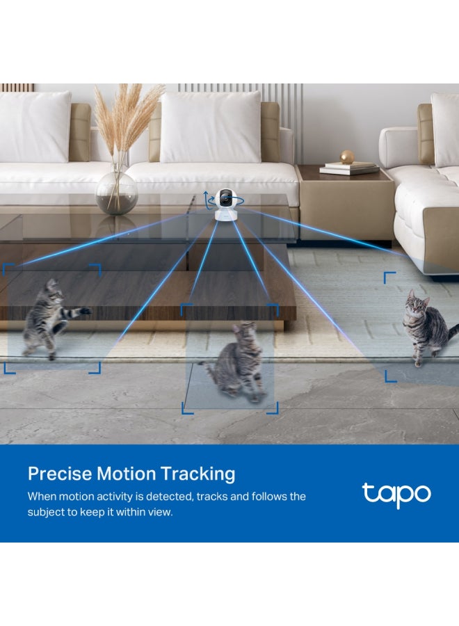 2K 4MP 360º Pan/Tilt AI Home Security Wi-Fi Camera, Person Detection, Two-Way Audio , Ethernet port support , Tapo C222
