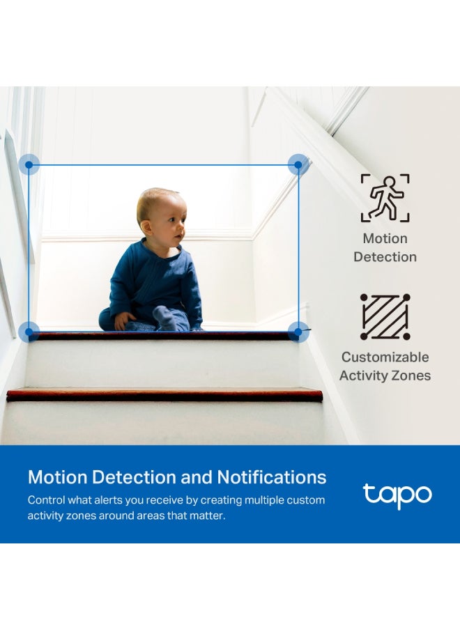 2K 4MP 360º Pan/Tilt AI Home Security Wi-Fi Camera, Person Detection, Two-Way Audio , Ethernet port support , Tapo C222
