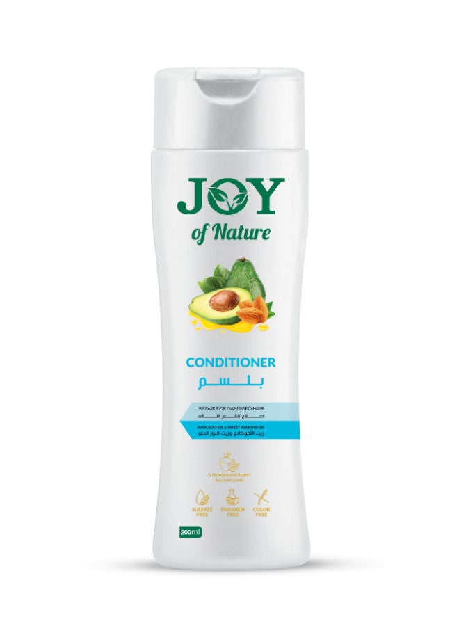 JOY - Avocado & Sweet Almonds Conditioner  - White 200ml - Image 1