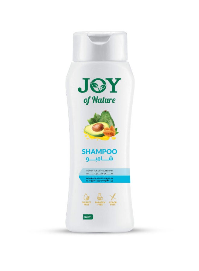 JOY - Avocado & Sweet Almonds Shampoo  - White 350ml - Image 1